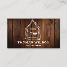 Vintage Bauweise Handyman Carpenter Tools Busi Visitenkarte