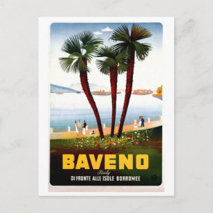 Vintage Baveno italienische Reise Werbung Postkarte