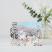 Vintage bayerische Winterweihnachtskunst Postkarte (Stehend Vorderseite)