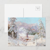 Vintage bayerische Winterweihnachtskunst Postkarte (Vorne/Hinten)