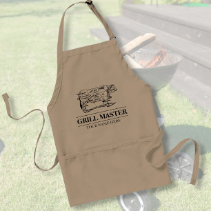 Vintage-BBQ-Grillmeister Foodie Antik-Steer-Kuh Schürze