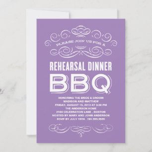 VINTAGE BBQ PROBEBARBECUE BBQ EINLADUNG