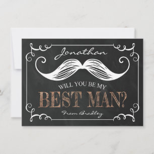 Vintage Be My Best Man   Trauzeugen Einladung