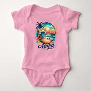 Vintage Beach Aloha Sublimierung-94953 Baby Strampler