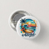 Vintage Beach Aloha Sublimierung-94953 Button (Vorne & Hinten)