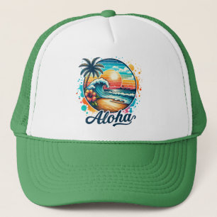 Vintage Beach Aloha Sublimierung-94953 Truckerkappe