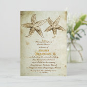 VINTAGE BEACH BRIDAL SHOWER EINLADUNGEN (Stehend Vorderseite)