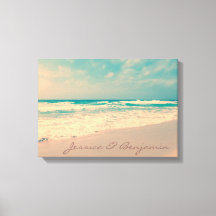 Vintage Beach Bride und Groom Namen