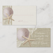 Vintage Beach Elfenbeinsitzkarten Platzkarte (Vorne/Hinten)