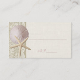 Vintage Beach Elfenbeinsitzkarten Platzkarte