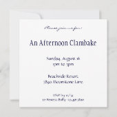 Vintage Beach Etching Editierbare Einladungen (Rückseite)