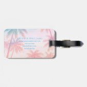 Vintage Beach Sunset Palm Trees Pastel             Gepäckanhänger (Rückseite horizontal)