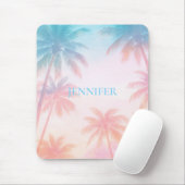 Vintage Beach Sunset Palm Trees Pastel             Mousepad (Mit Mouse)