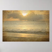 Vintage beach sunset Poster (Vorne)