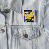 Vintage Beach Szene, Couple Behind Umbrella, Funny Button (Beispiel)