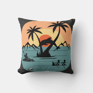 Vintage Beach Vibes: Retro Coastal Design Kissen