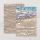 Vintage Beach Waves und Sand Wedding RSVP Cards (Vorne/Hinten)