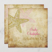 Vintage Beach-Wedding-Einladungen/Falken-Bestände Einladung (Vorne/Hinten)