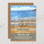 Vintage Beachvolleydusche Einladung (Vorne/Hinten)