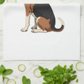 Vintage Beagle Dog Back View Illustration Pet Love Geschirrtuch (Gefaltet)