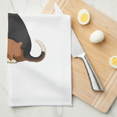 Vintage Beagle Dog Back View Illustration Pet Love Geschirrtuch (Viertel Falte)