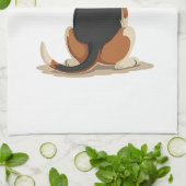 Vintage Beagle Dog Back View Illustration Pet Love Geschirrtuch (Gefaltet)