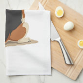 Vintage Beagle Dog Back View Illustration Pet Love Geschirrtuch (Viertel Falte)