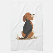 Vintage Beagle Dog Back View Illustration Pet Love Geschirrtuch (Vertikal)