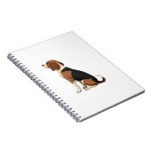 Vintage Beagle Dog Back View Illustration Pet Love Notizblock (Rechte Seite)