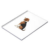 Vintage Beagle Dog Back View Illustration Pet Love Notizblock (Linke Seite)