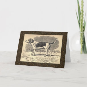 Vintage-Beagle-Grußkarte Karte