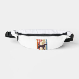 Vintage-Beagle-Hund Retro-Streifen-Vektor-Design_1 Bauchtasche