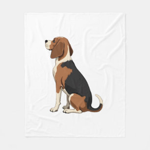 Vintage-Beagle-Hund Rückansicht Illustration Pet L Fleecedecke
