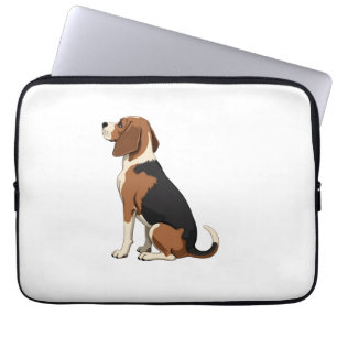 Vintage-Beagle-Hund Rückansicht Illustration Pet-L Laptopschutzhülle