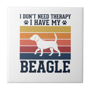 Vintage-Beagle-Hund-Therapie-Shirt-Design_1 Fliese