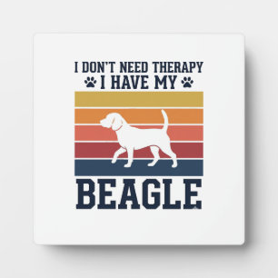Vintage-Beagle-Hund-Therapie-Shirt-Design_1 Fotoplatte
