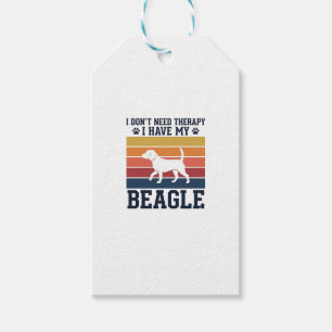 Vintage-Beagle-Hund-Therapie-Shirt-Design_1 Geschenkanhänger