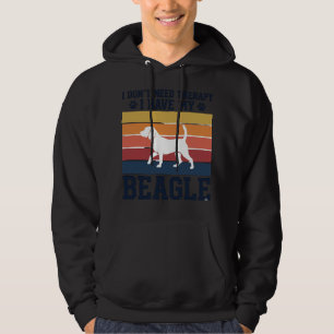 Vintage-Beagle-Hund-Therapie-Shirt-Design_1 Hoodie