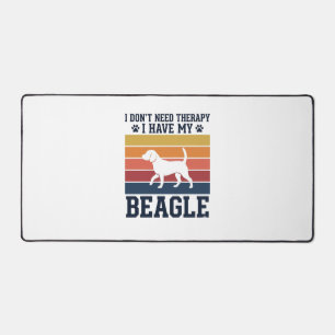 Vintage-Beagle-Hund-Therapie-Shirt-Design_1 Schreibtischunterlage