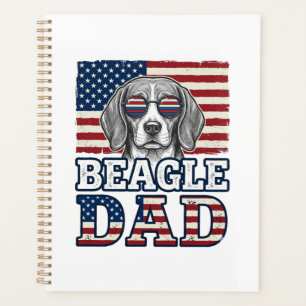 Vintage-Beagle-Vater-patriotisches-Hunde-Shirt-Des Planer