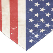 Vintage beängstigende amerikanische Flagge Kurzer Tischläufer (Ecke)