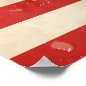 Vintage beängstigende amerikanische Flagge Poster (Ecke)