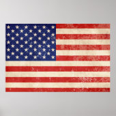 Vintage beängstigende amerikanische Flagge Poster (Vorne)