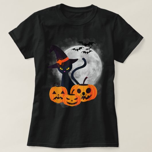 Vintage Beängstigende Halloween Kostüm Schwarze Ka T-Shirt (Design vorne)