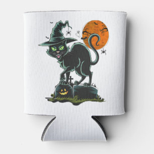 Vintage Beängstigende Halloween-Schwarz-Grün-mit A Dosenkühler