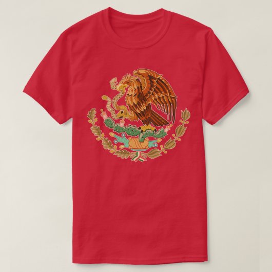Vintage beängstigende Wappen Mexikos T-Shirt (Design vorne)