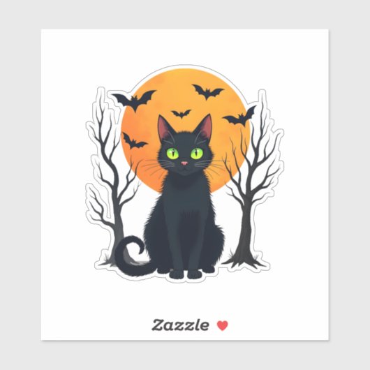 Vintage Beängstigende Weihnachtskatzenkostüm Retro Aufkleber (Blatt)