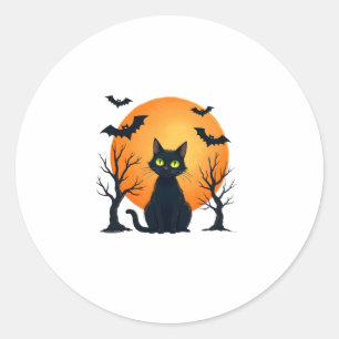Vintage Beängstigende Weihnachtskatzenkostüm Retro Runder Aufkleber