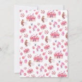 Vintage Bear Baby Dusche Einladung (Rückseite)