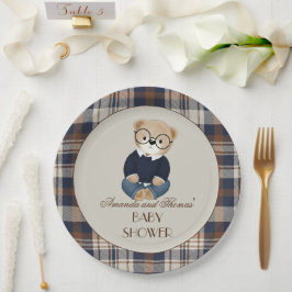 Vintage Bear Baby Shower  Pappteller
